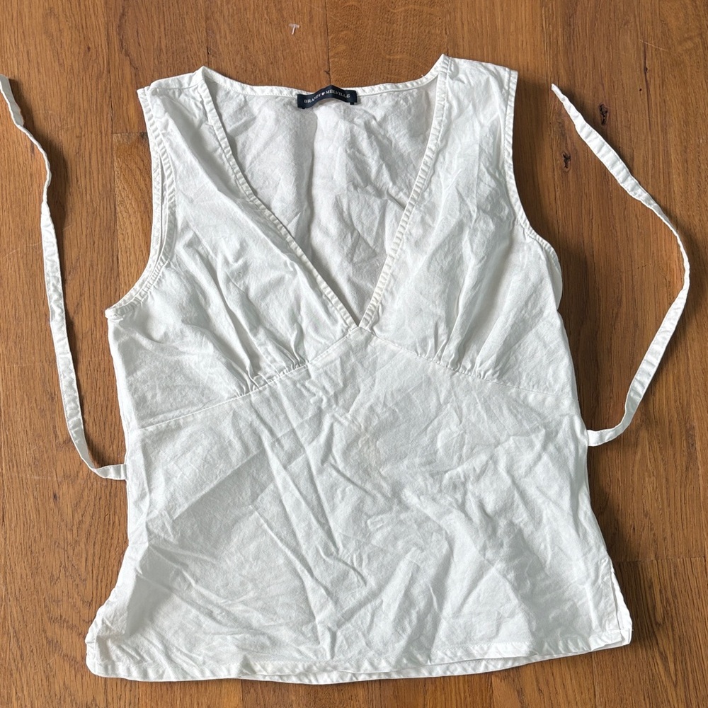 Brandy Melville White Sleeveless Women's Top